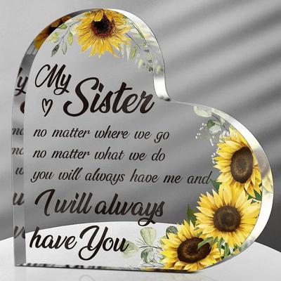 Sunflower Acrylic Friendship Gift Plaque Heartfelt Sister & Bestie Keepsake Sunflower Acrylic Friendship Gift Plaque Heartfelt Sister & Bestie Keepsake