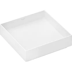 hansgrohe Xuniva evo E Aufsatzwaschtisch 400/400, ohne Hahnloch und Überlauf, 60324700, Farbe: Mattweiß