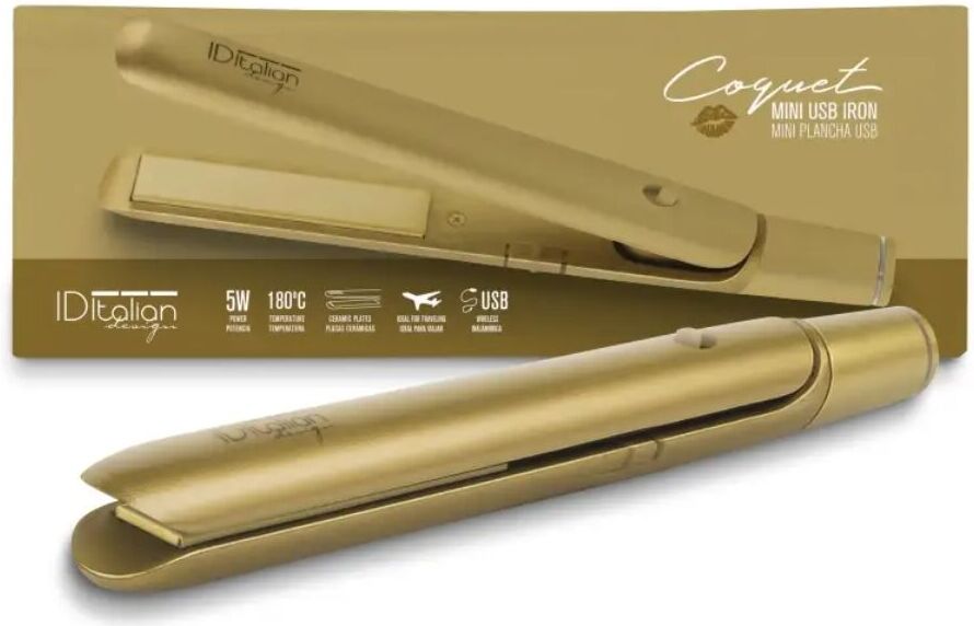 Italoan Design Italian Design Mini hair straightener usb coquet   gold - Refurbished