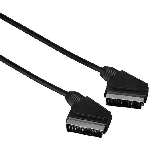 Hama 00205081 Scart-Verbindungskabel, Stecker - Stecker, 1,5 m, Schwarz
