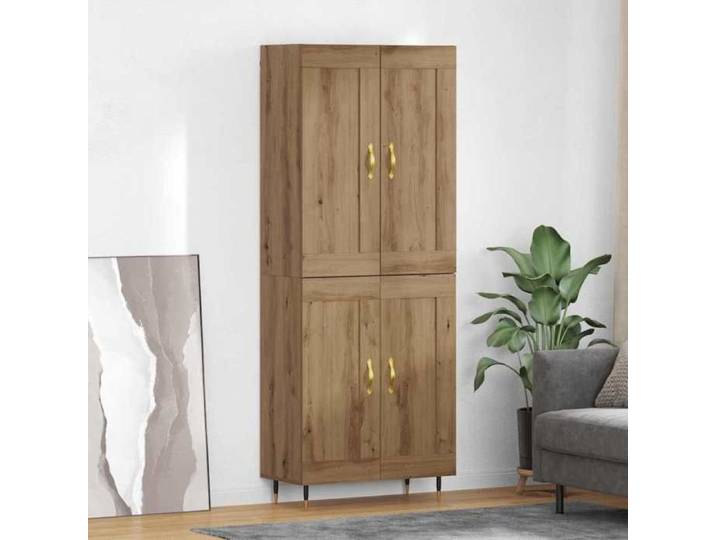 NEW 2026  Haut Armoire Classique Buffet haut pour salon Chêne artisanal 69 5x34x90 cm L3827