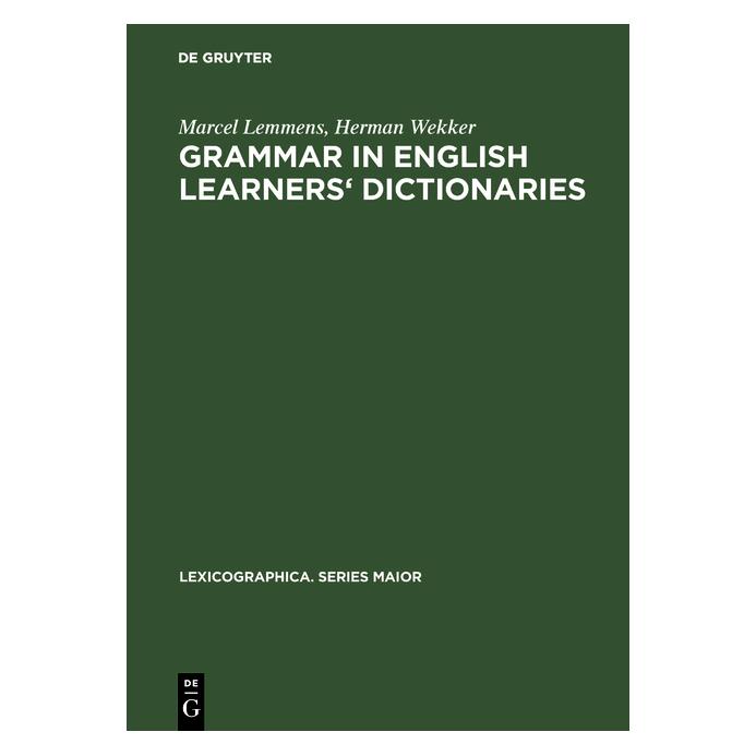 De Gruyter Lemmens:Grammar in English learners di (Englisch, Hardcover, Herman Wekker, Marcel Lemmens) (67827726)
