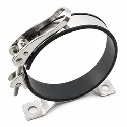 Spannschelle Flaschenspannschelle O2 Schelle Edelstahl mit Konsole - für 2,0-3,0 L Flasche (100mm)