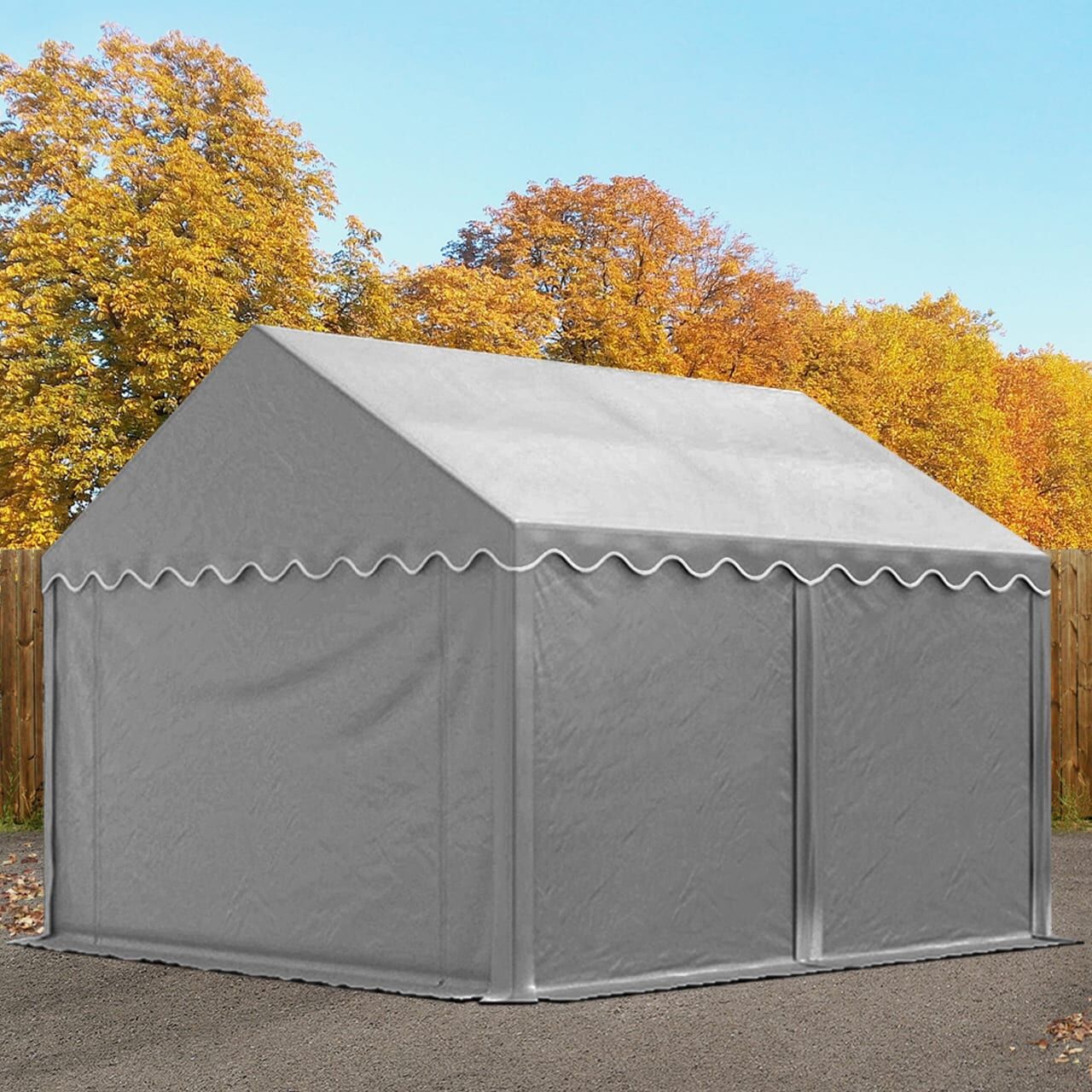 TOOLPORT 3x4m PVC lagertelt, grå - (2330)