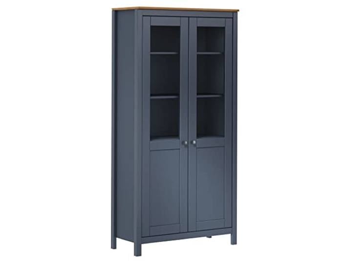 vidaXL Highboard Hill Grau 85x37x170,5 cm Massivholz Kiefer