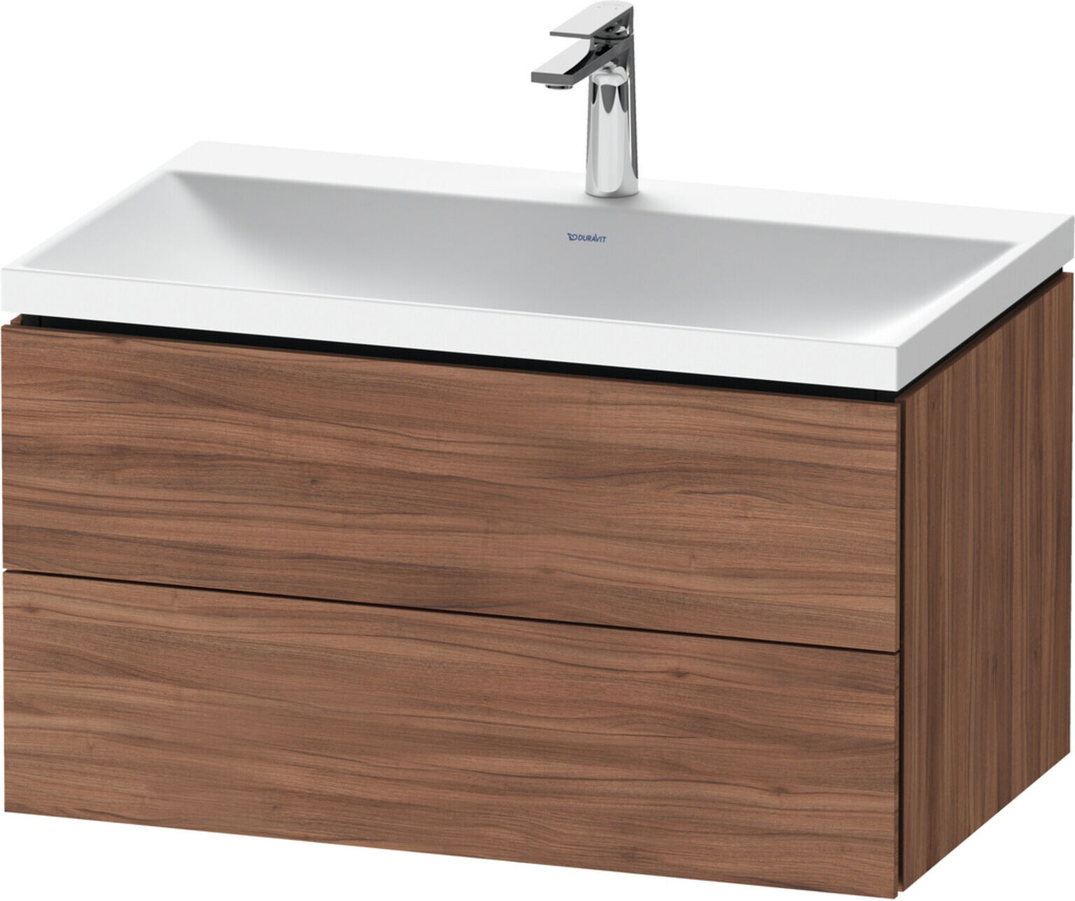 Duravit Möbel-Set L-Cube 80x48x48cm, m HL, Nussb Nat, 2 Schub. (LC6951O79790000)