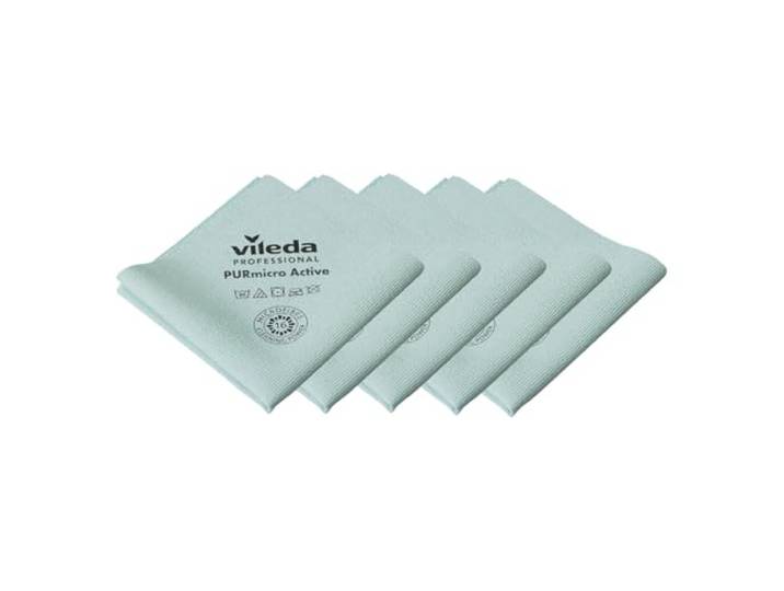 Vileda Professional Purmicro Active Reinigingsdoek, Groen, 5 Stuk
