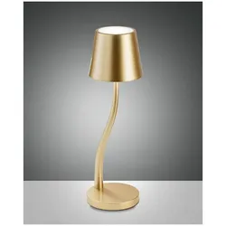 Fabas Luce JUDY Akku Tischleuchte LED 1x3W gold edelmatt