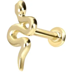 14 Karat Gold Labret mit Innengewinde SCHLANGE