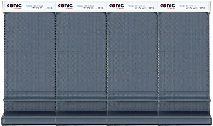 Sonic Equipment Thekendisplay Ausstellungswand 4m 47793