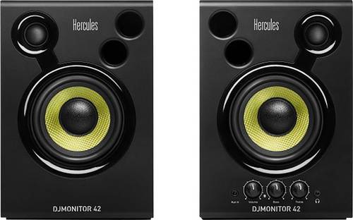 Hercules DJMonitor 42 Aktiver Monitor-Lautsprecher 10cm 4 Zoll 40W 1 Paar
