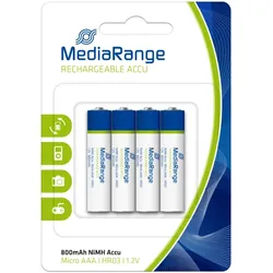 MediaRange Akkus Micro AAA 1,2V, 4 Stück