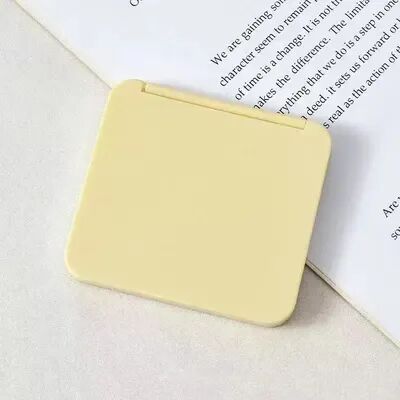 Fusion Finds Cute Compact Makeup Mirror Double Sided Pocket Mirror For Travel, Purse & Daily Touch Ups off white