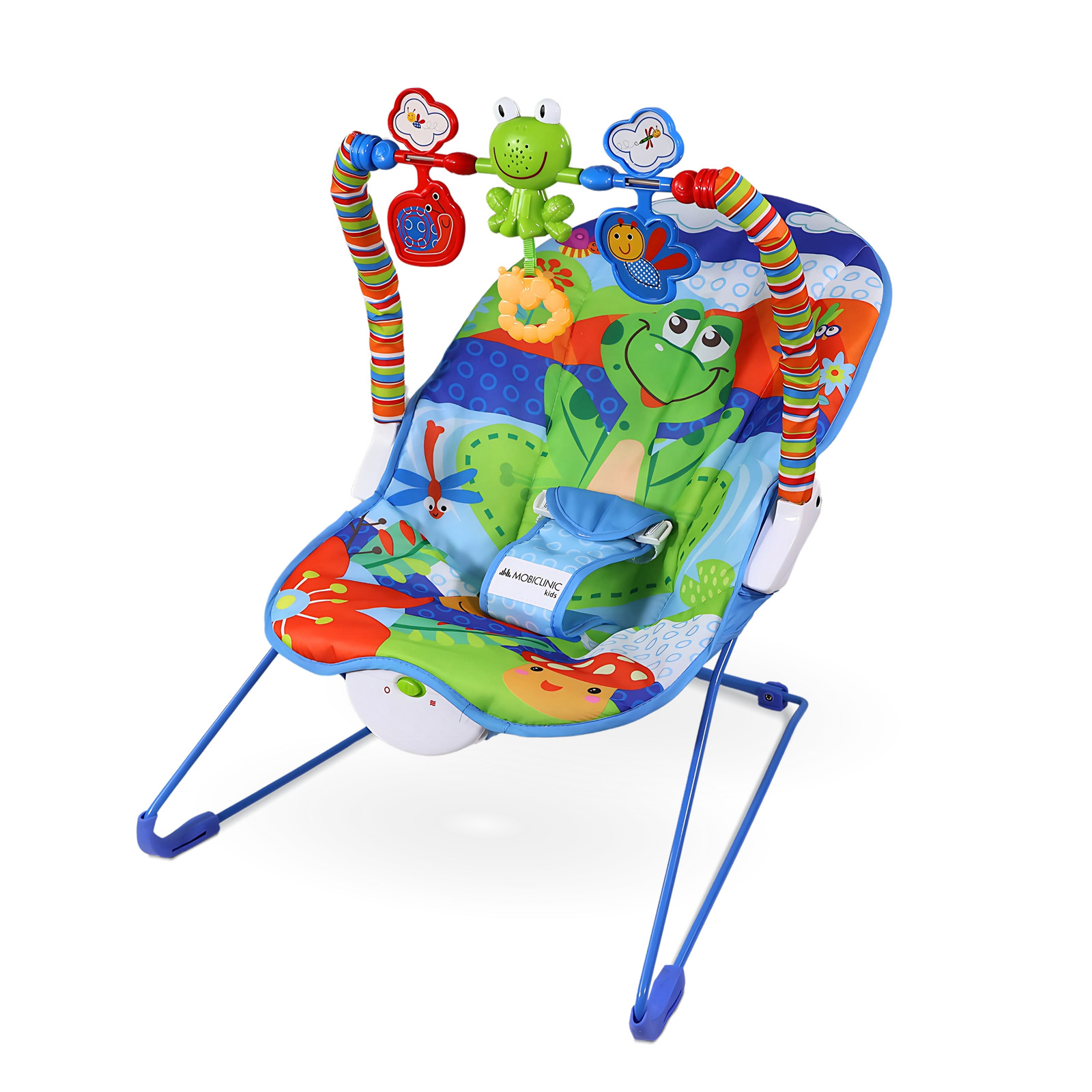 Mobiclinic Arco Interactieve Baby wipstoel met ligpositie, veiligheidsgordel, vibratie, muziek en meerkleurige lichteffecten