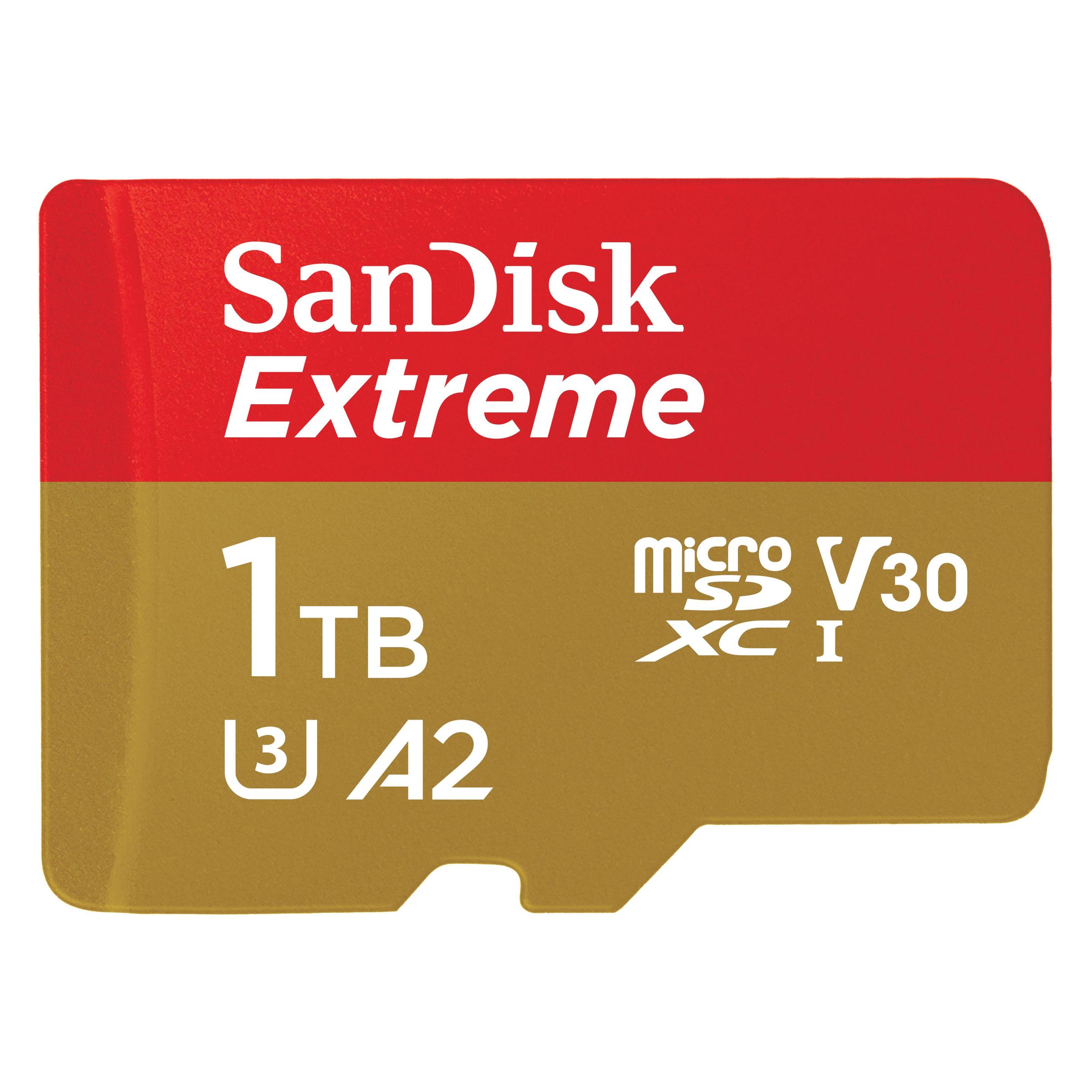 Sandisk Extreme UHS-I V30 (1000 GB, microSDXC, U3, UHS-I) (SDSQXAV-1T00-GN6MA)