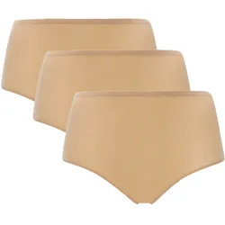 Chantelle Damen Taillen-Slip, 3er Pack - SoftStretch, nahtlos, unsichtbar, Einheitsgröße 36-44 Nude / One Size