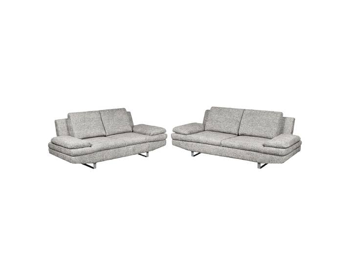 Polstergarnitur 3-2 Silber Strukturstoff Sidonia Modern