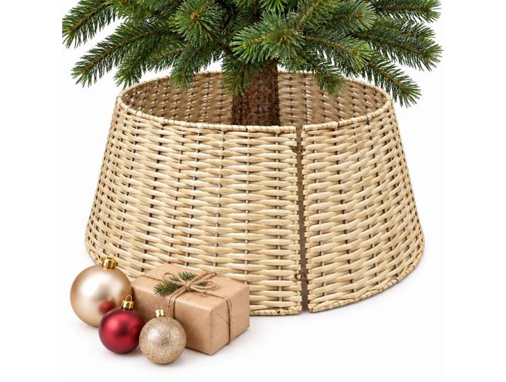 Relaxdays Weihnachtsbaumrock aus Weidengeflecht