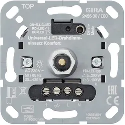 Gira, Lichtschalter + Storenschalter, Universal LED Drehdimmer 245500 Einsatz Komfort