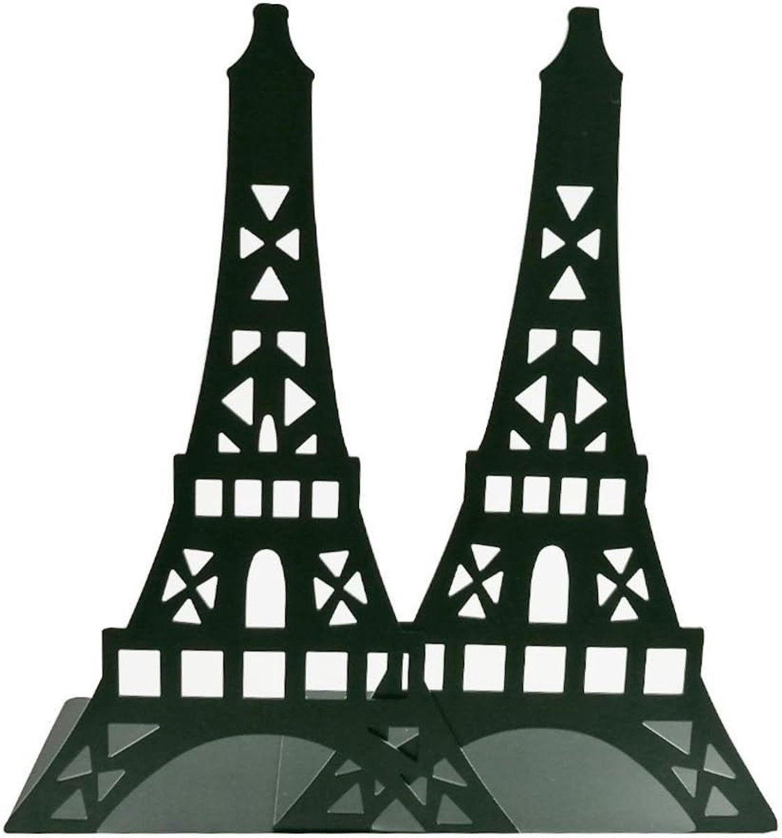 Eiffeltoren metalen boeksteunen, zwart, 1 paar