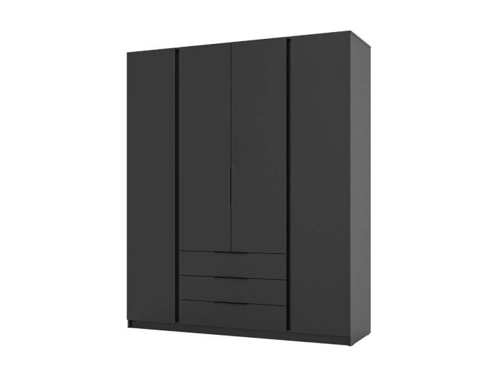 DREHTÜRENSCHRANK CAGLIARI 200/239/61,9cm 4-türig Schwarz