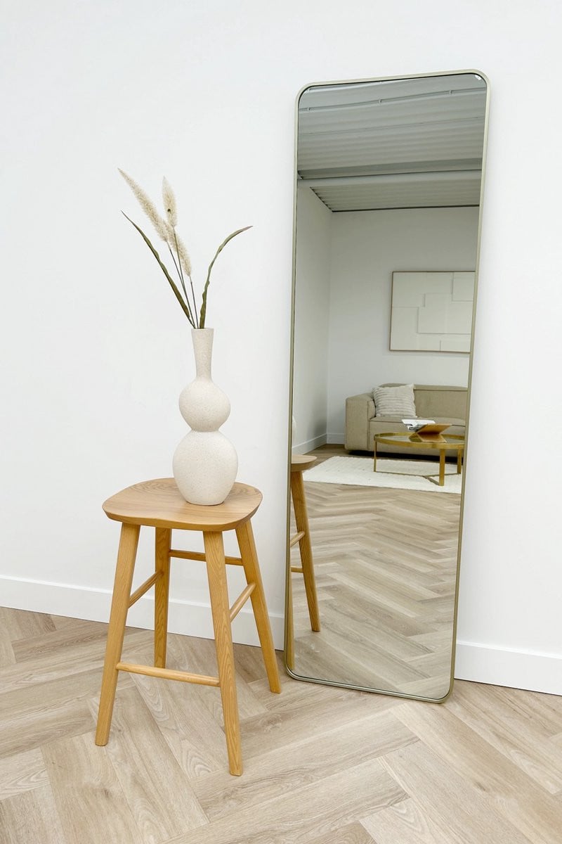 Nordic Style Rechthoekige spiegel Greige B: 170 cm, D: 50 cm