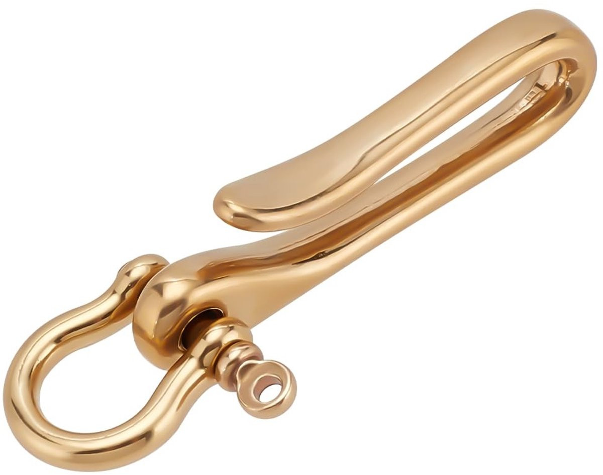 Dailygoody Sleutelhanger met U-vormige Haak - Koperkleurig - Klassiek Model
