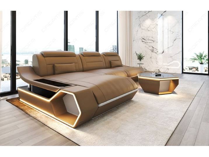 Ecksofa Toscano L-Form in Leder