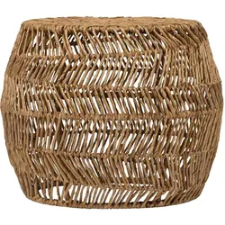 Beistelltisch Gracio aus Abaca, rundes Design im Boho Stil, naturfarben, Ø 44 cm