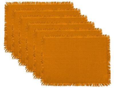 DII Heavyweight Fringed Placemat (Set of 6)