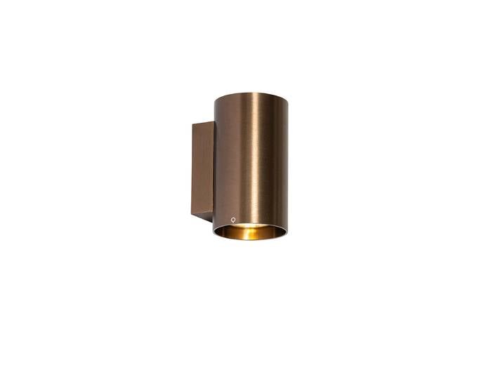 Applique murale intelligente bronze foncé ronde 2 lumières avec 2