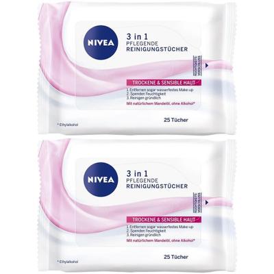 Nivea Visage pflegende Reinigungstücher 2x 2x25 St Tücher