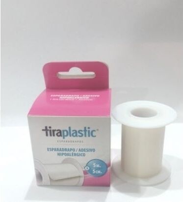 TIRAPLASTIC Esparadrapo Hipoalergénico 5 cm x 5m 1 ud