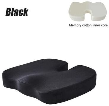 Uplift Essentials Travel Memory Foam Seat Cushion U Shaped Orthopedic Hip Support black