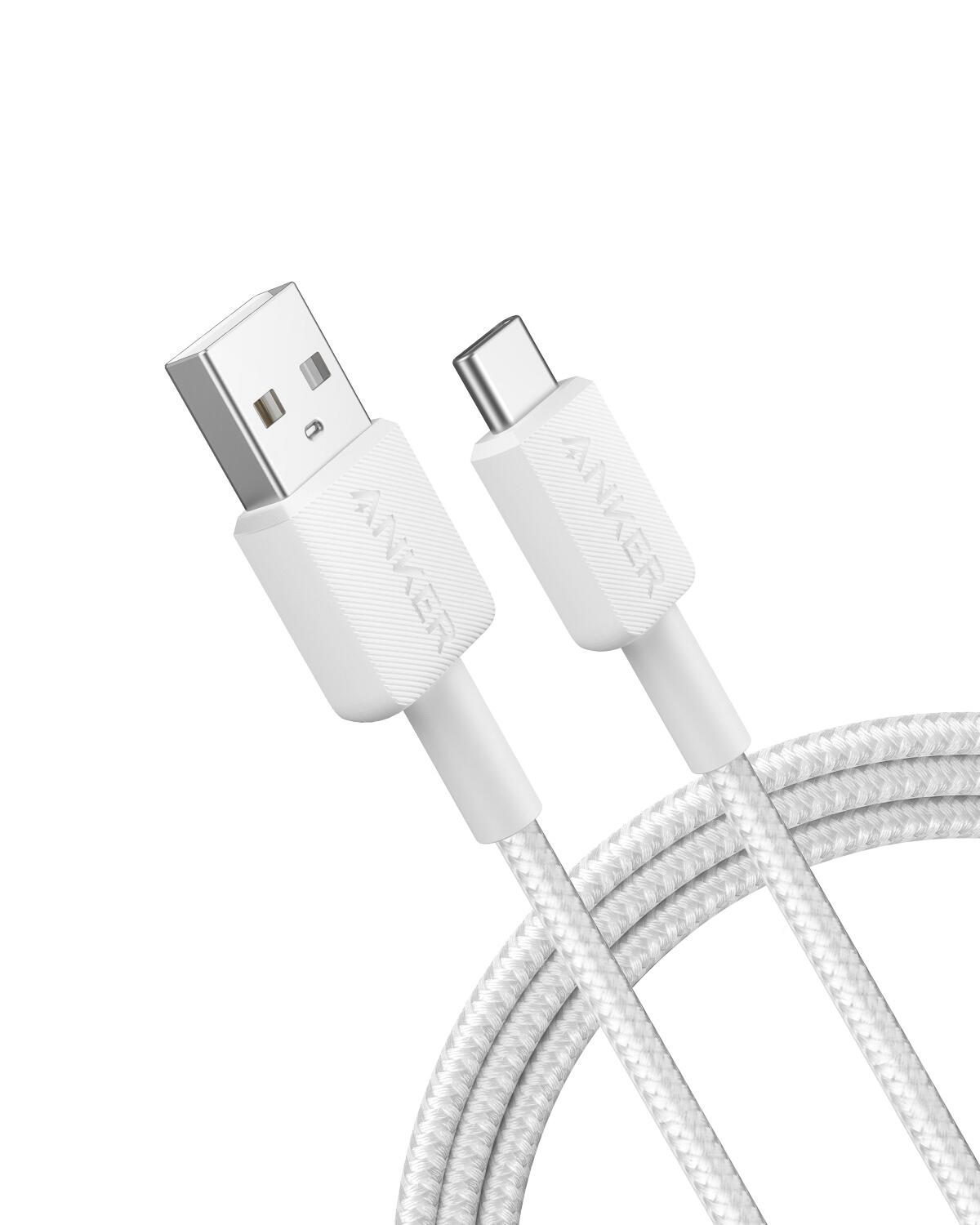 Anker 322 USB-A auf USB-C Kabel 180cm, Weiß A81H6G21