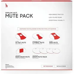 Evans SoundOff Drum Mute Rock (Bassdrum, Becken, Snare, Trommel), Drumhead, Schwarz