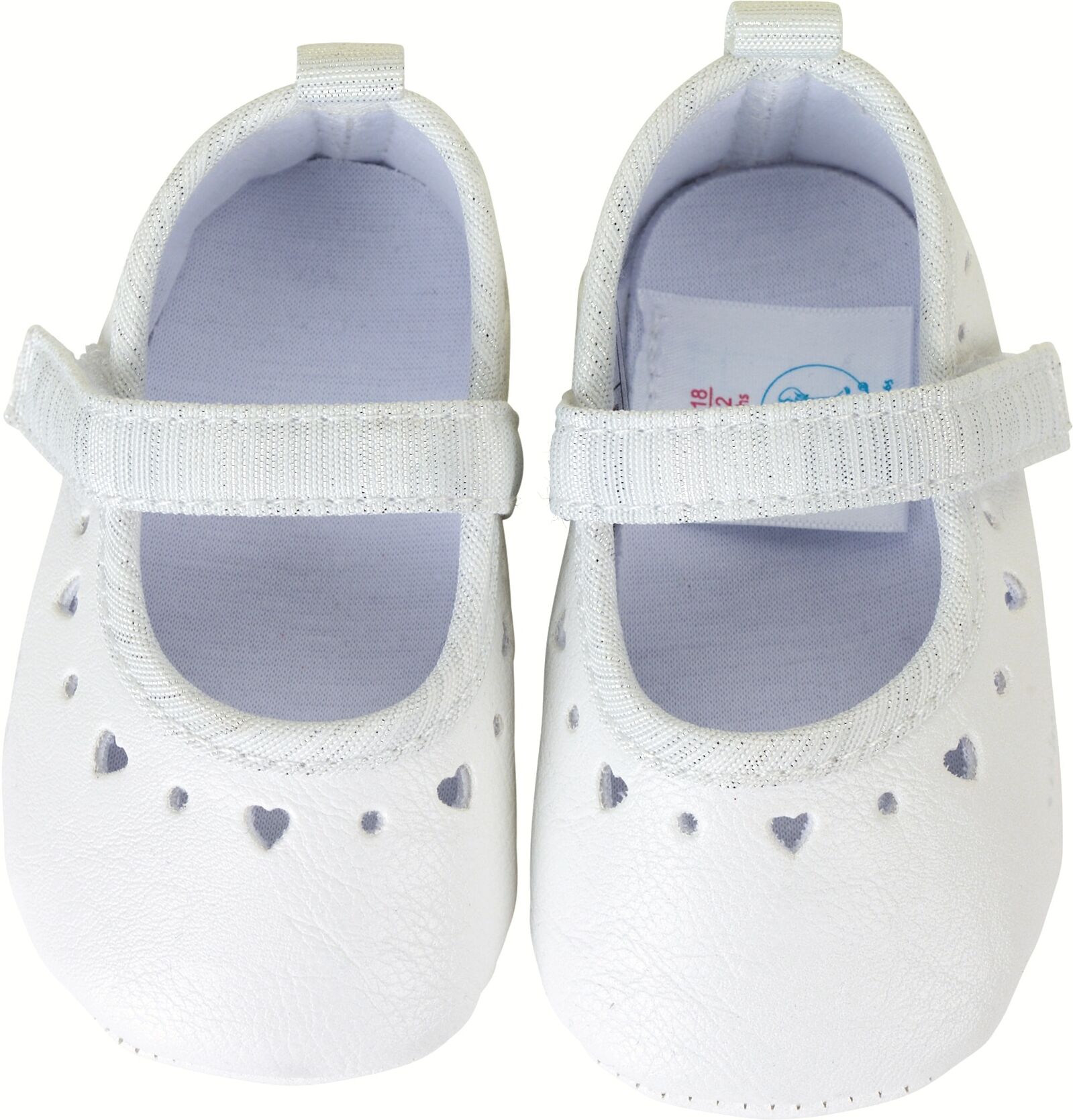 Ballerina STERNTALER "Baby Ballerinas Herz", Mädchen, Gr. 22, weiß, Obermaterial: 100% Polyurethan PU., Schuhe Ballerina