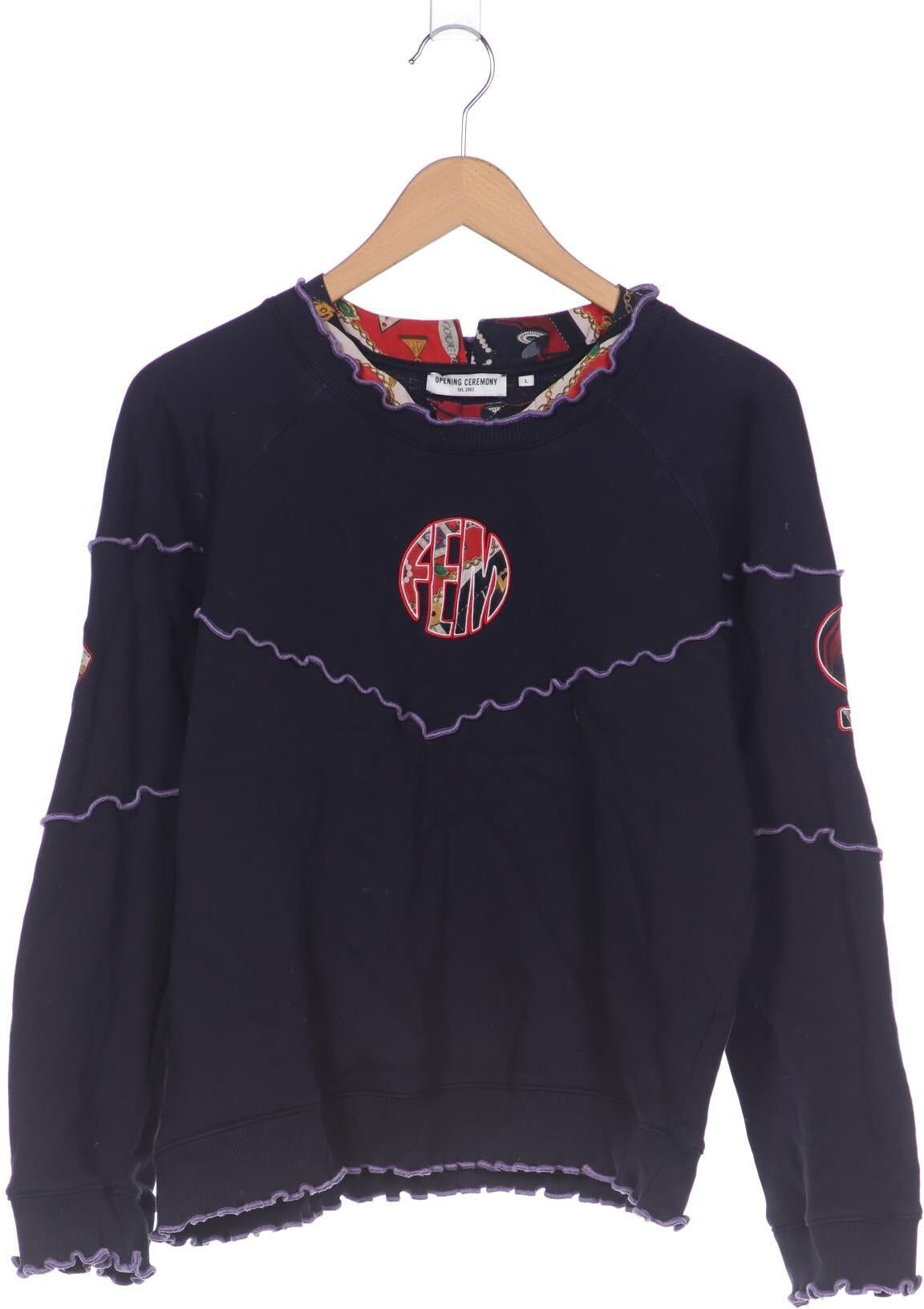 Opening Ceremony Damen Pullover, Marineblau, Gr. L, Baumwolle - Second Hand