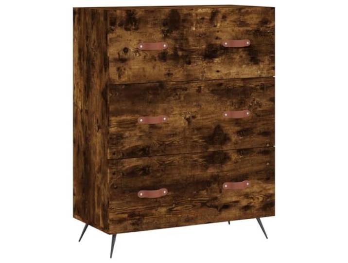 Kommode Smoke Dab Material Holzwerkstoff 3 Schubladen 69,5x34x90 cm 3 Schubladen, Metallfüße, Ausstellungsplatte, Wetterfest, Wandmontage