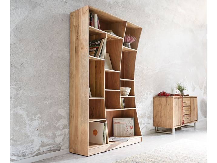 Étagère Live Edge 121 cm acacia nature gauche étagère sur pied