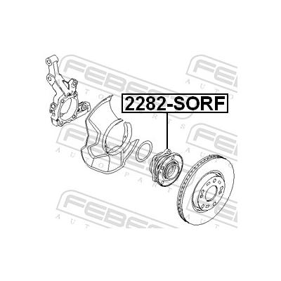 FEBEST Radnabe 2282-SORF Vorderachse für HYUNDAI