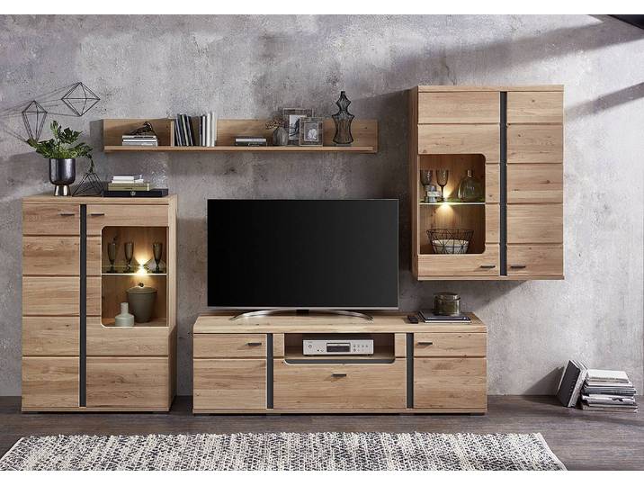 Étagère murale Panneau aggloméré plaxé Beige/Marron 180cm