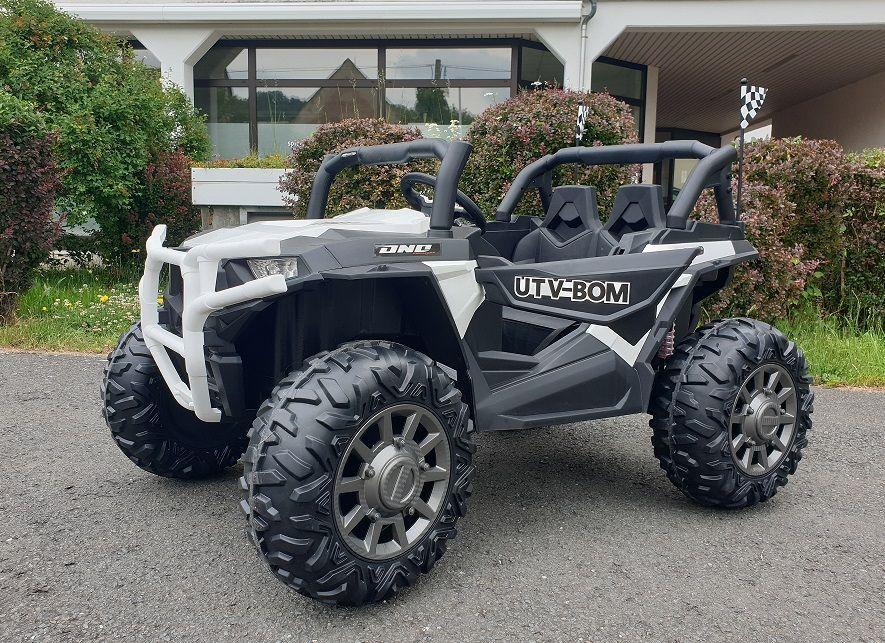 Kinder Elektroauto UTV Bom 24V Buggy mit starken 200W Motoren in weiß Kinderauto bis 10 km/h