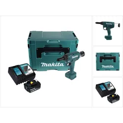 Makita, Tacker + Nagelpistole, DRV 250 RG1J Akku Blindnietsetzgerät 18 V 20 kN Brushless + 1x Akku 6,0 Ah + Ladegerät + Makp