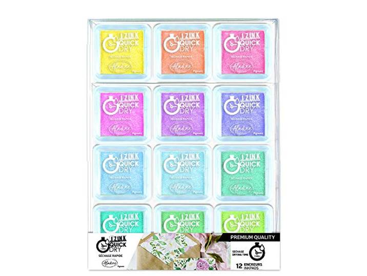 Aladine Set van 12 stiften Quick Dry Pastel M, meerkleurig, universeel.