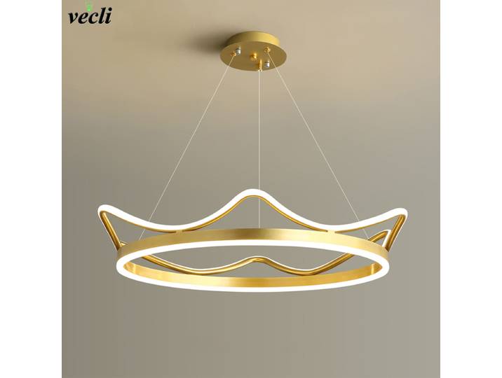 Moderne Simple salon suspension lampe nordique créativité couronne chambre d'enfants suspension chambre salle à manger lustre