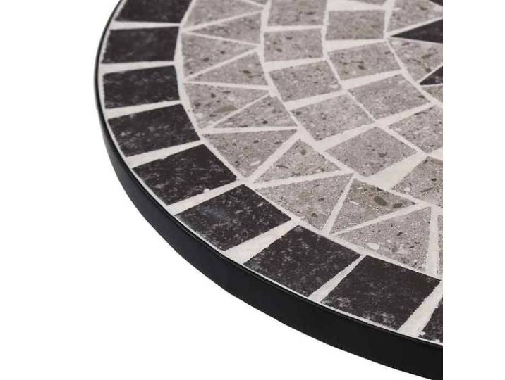 Table de bistro mosaïque Gris 61 cm Céramique_2 ans garantie_91030