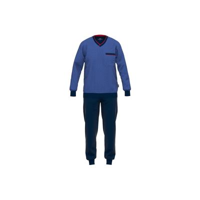 Schlafanzug GÖTZBURG "Pyjama", Herren, Gr. L, blau, Obermaterial: 100% Baumwolle CO., Homewear-Sets Schlafanzug