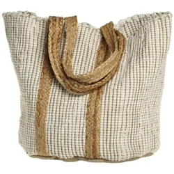 Chic Antique Strandtasche aus recyceltem Garn, weiß