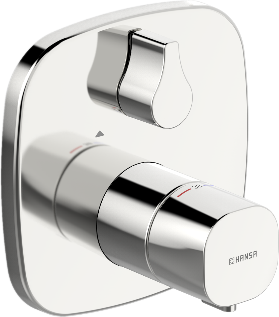 Ensemble Hansa Hansaliving 81139572 thermostat de douche encastré, avec unité fonctionnelle, chrome